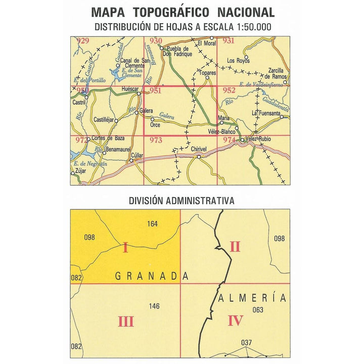 Carte topographique de l'Espagne - Casas de Don Juan, n° 0951.1 | CNIG - 1/25 000 carte pliée CNIG 