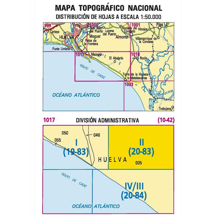 Carte topographique de l'Espagne - El Abalario, n° 1017.2 | CNIG - 1/25 000 carte pliée CNIG 