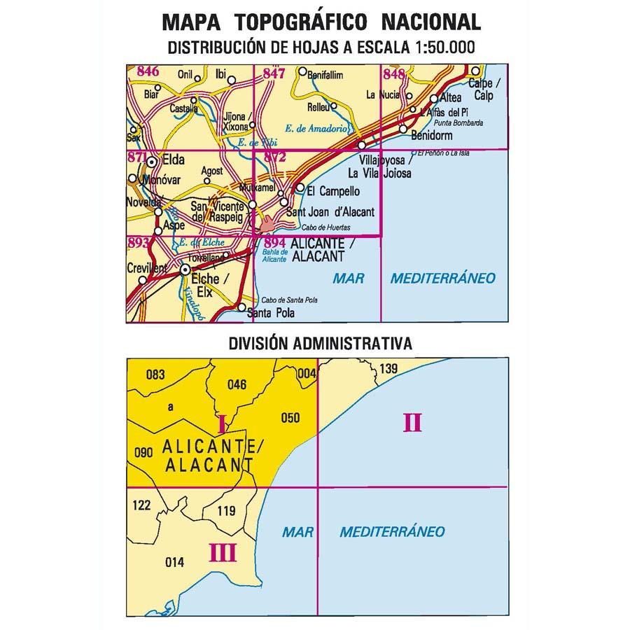 Topographic map of Spain # 0872.1 - El Campello | CNIG - 1/25 000 – La ...