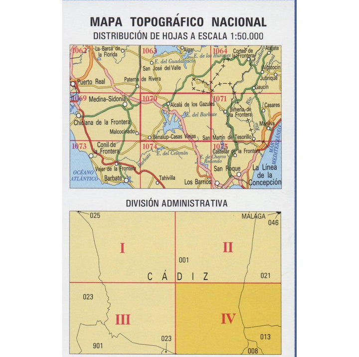 Carte topographique de l'Espagne - El Jautor, n° 1070.4 | CNIG - 1/25 000 carte pliée CNIG 