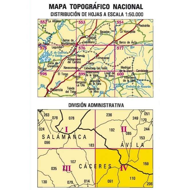 Carte topographique de l'Espagne - Laguna del Barco, n° 0576.4 | CNIG - 1/25 000 carte pliée CNIG 