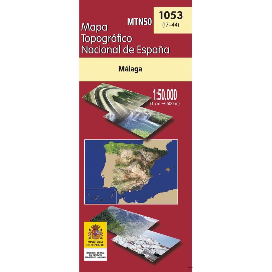Carte topographique de l'Espagne - Malaga, n° 1053 | CNIG - 1/50 000 carte pliée CNIG 