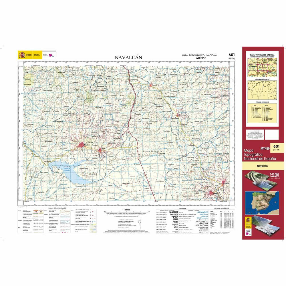 Carte topographique de l'Espagne - Navalcán, n° 0601 | CNIG - 1/50 000 carte pliée CNIG 