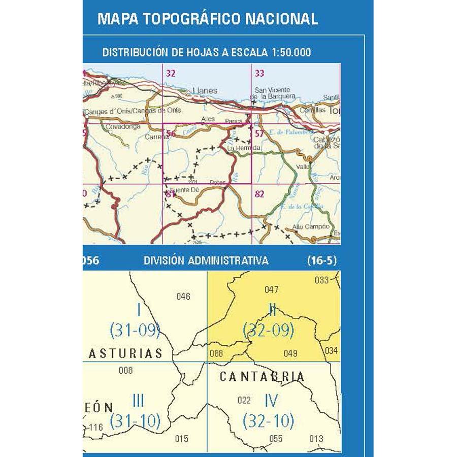 Carte topographique de l'Espagne n° 0056.2 - Panes | CNIG - 1/25 000 carte pliée La Compagnie des Cartes - Le voyage et la randonnée 