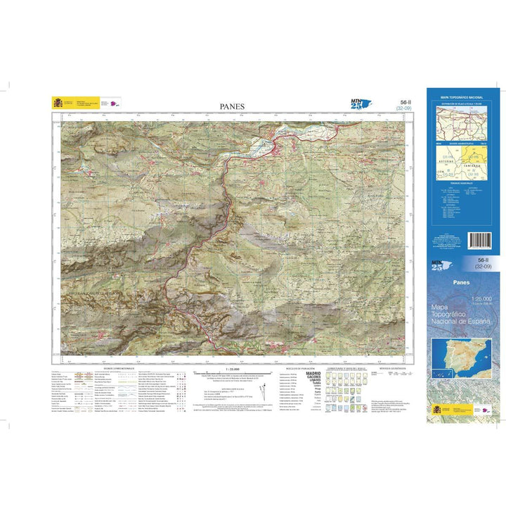 Carte topographique de l'Espagne n° 0056.2 - Panes | CNIG - 1/25 000 carte pliée La Compagnie des Cartes - Le voyage et la randonnée 