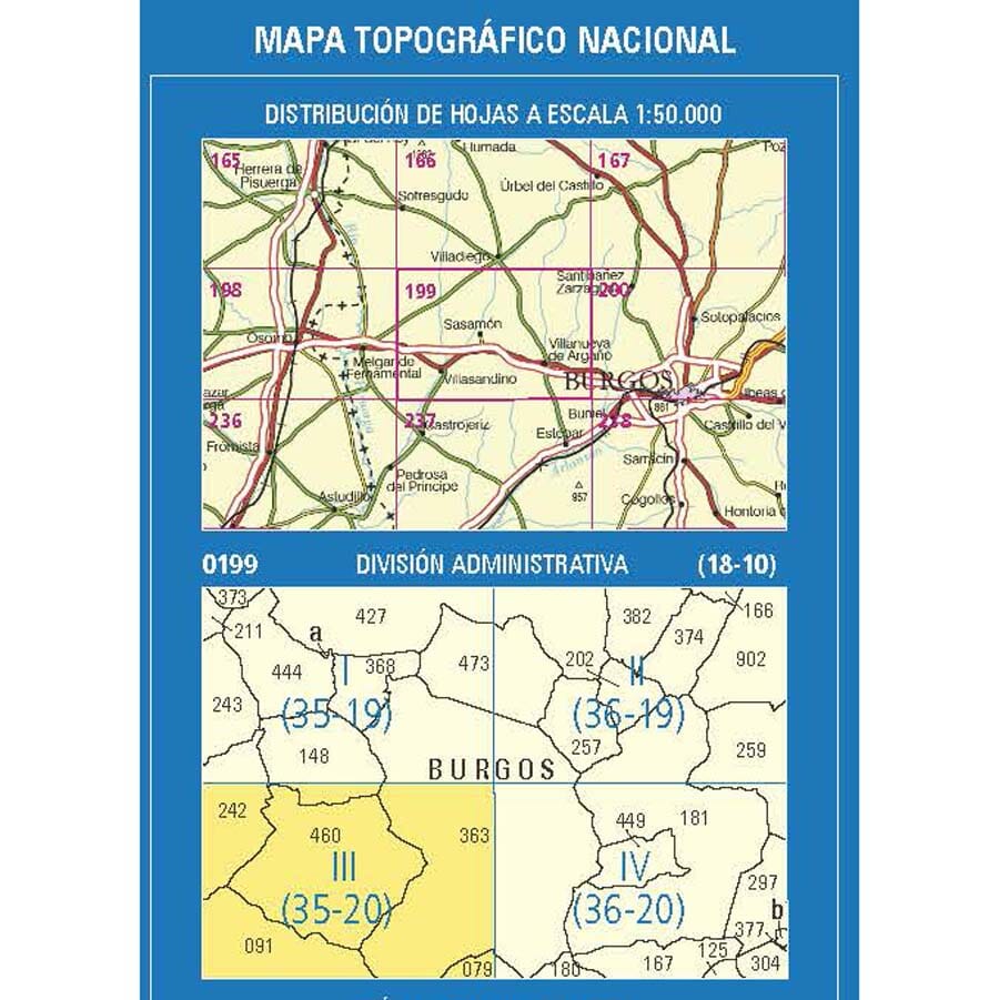 Carte topographique de l'Espagne n° 0199.3 - Villasandino | CNIG - 1/25 000 carte pliée CNIG 