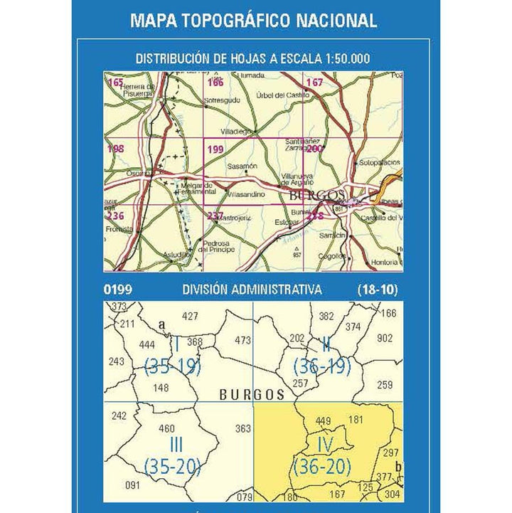 Carte topographique de l'Espagne n° 0199.4- Isar | CNIG - 1/25 000 carte pliée CNIG 