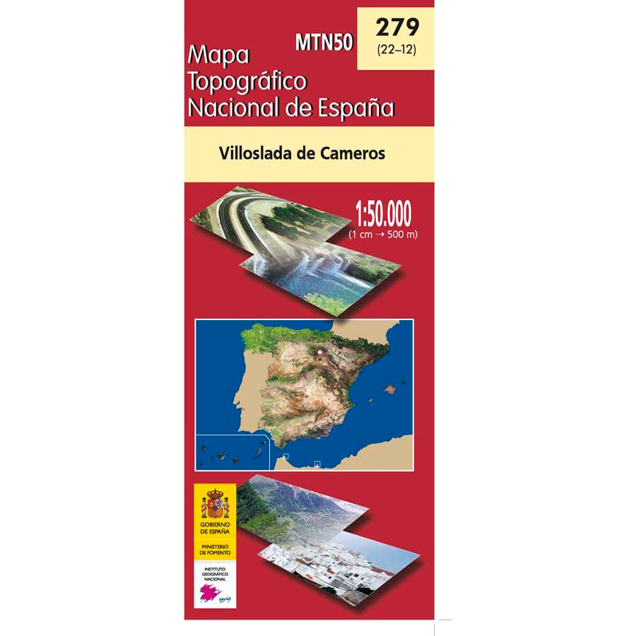 Carte topographique de l'Espagne n° 0279 - Villoslada de Cameros | CNIG - 1/50 000 carte pliée CNIG 