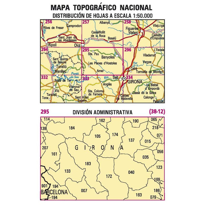 Carte topographique de l'Espagne n° 0295 - Banyoles | CNIG - 1/50 000 carte pliée La Compagnie des Cartes - Le voyage et la randonnée 