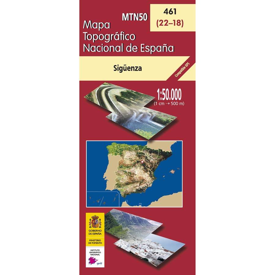 Carte topographique de l'Espagne n° 0461 - Sigüenza | CNIG - 1/50 000 carte pliée CNIG 