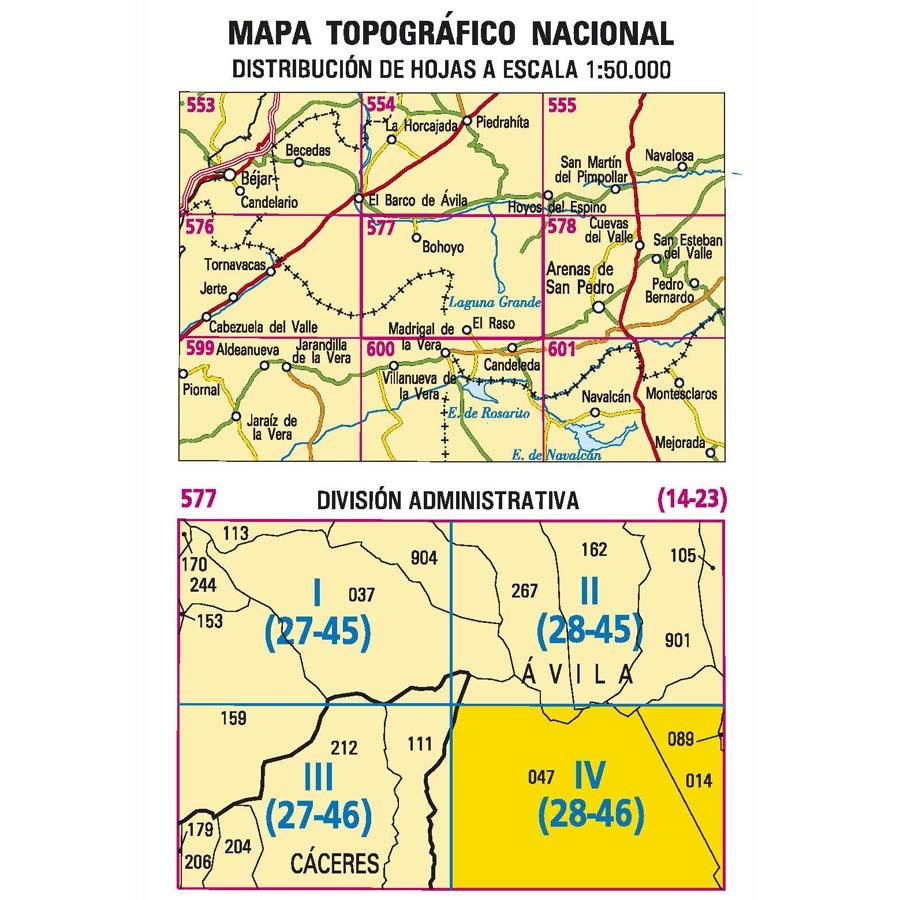 Carte topographique de l'Espagne n° 0577.4 - El Raso | CNIG - 1/25 000 carte pliée CNIG 