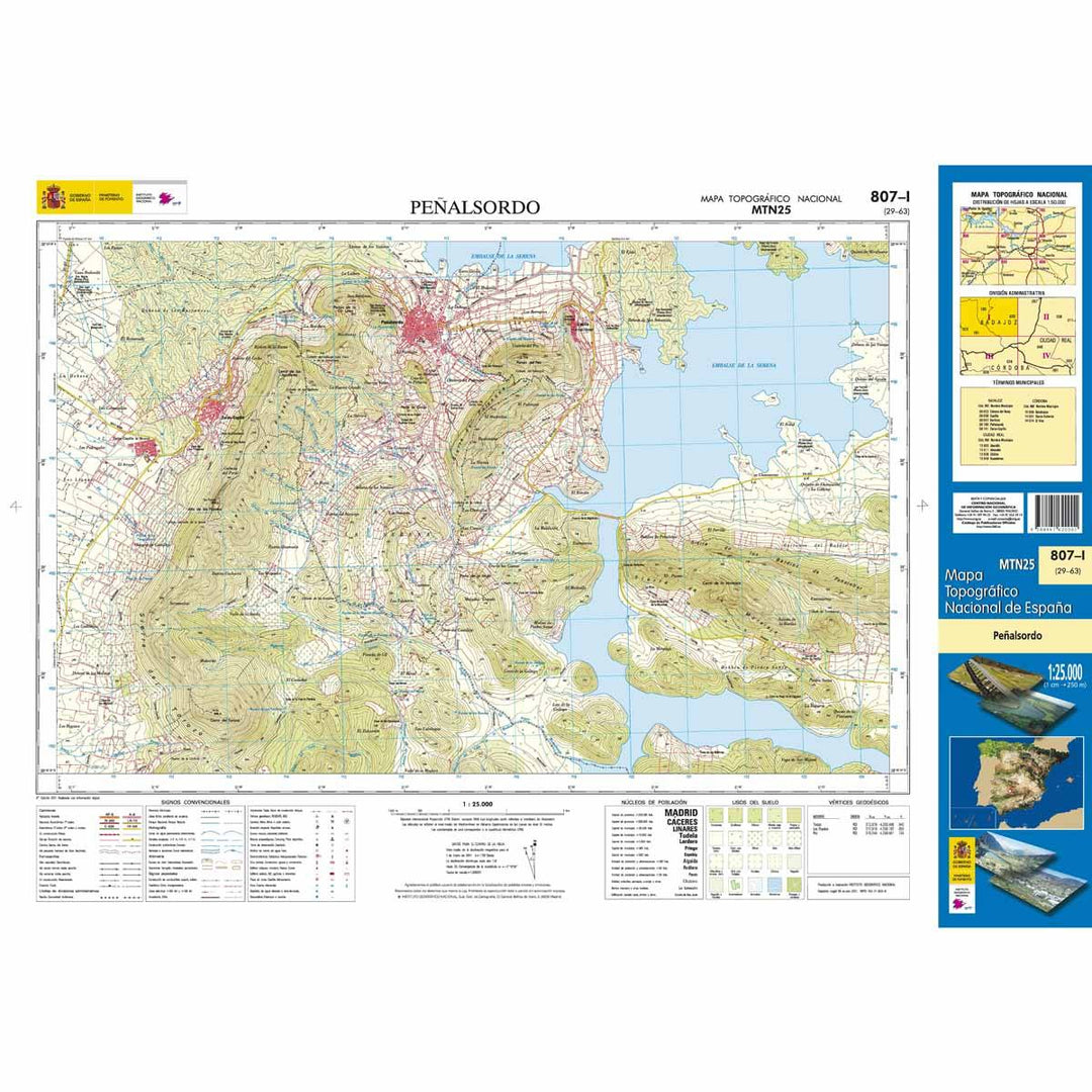 Carte topographique de l'Espagne n° 0807.1 - Peñalsordo | CNIG - 1/25 000 carte pliée La Compagnie des Cartes - Le voyage et la randonnée 