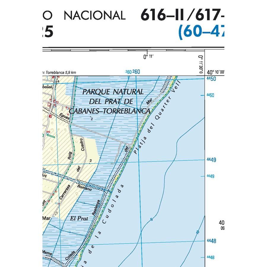 Carte topographique de l'Espagne - Oropesa Del Mar/Oropesa, n° 0616.2/617.1 | CNIG - 1/25 000 carte pliée CNIG 