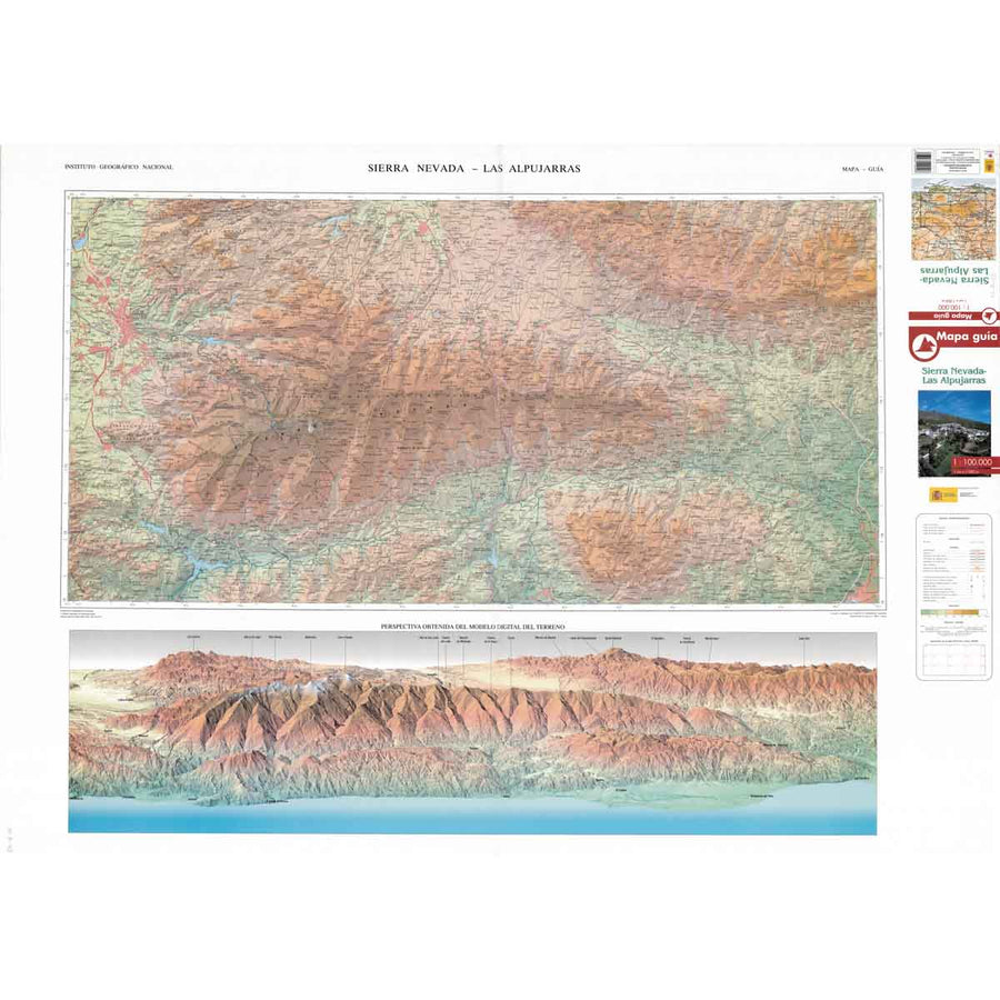 Carte topographique de l'Espagne - Sierra Nevada-Las Alpujarras | CNIG carte pliée CNIG 