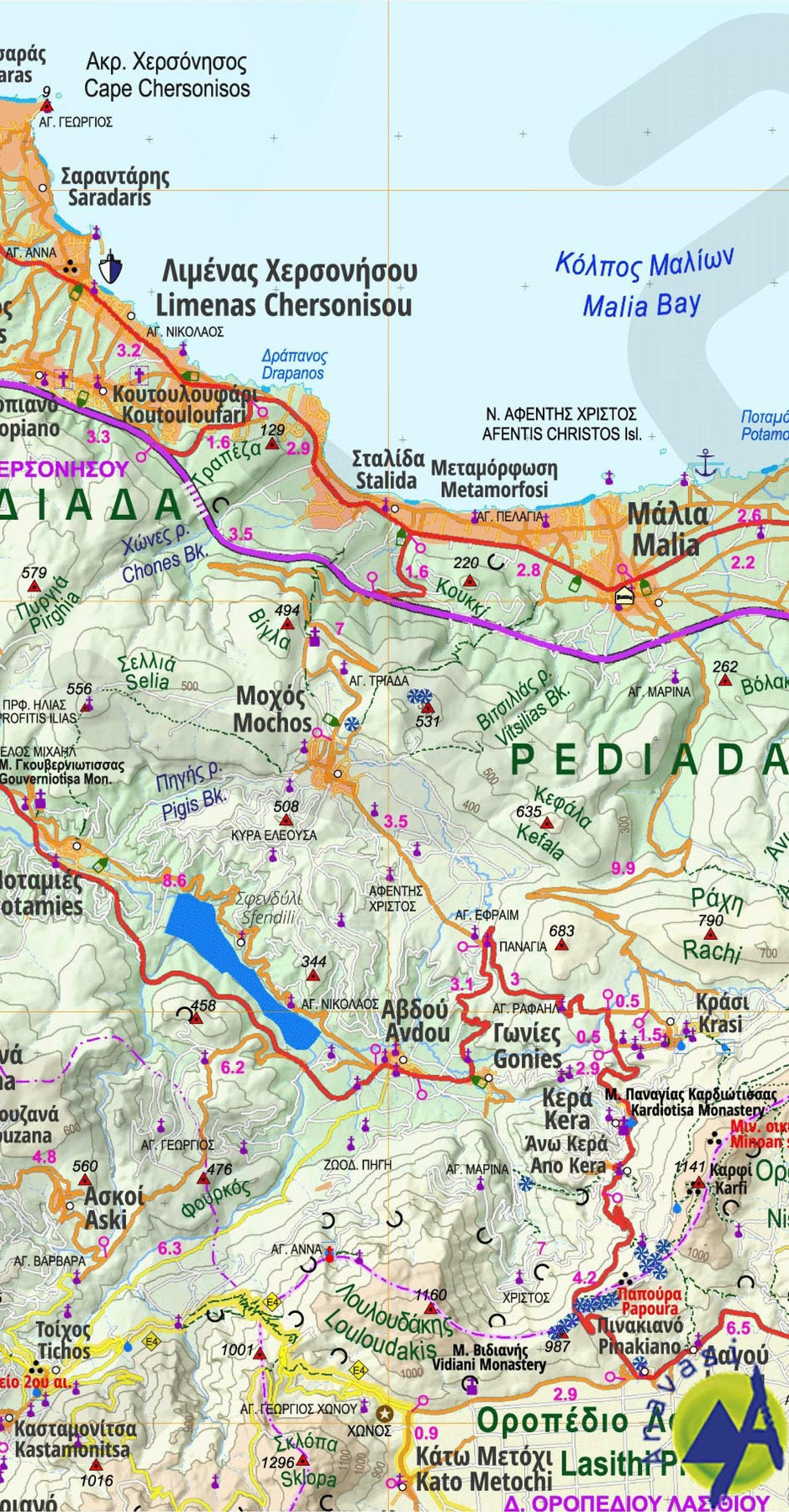 Topographic Map - Lasithi (Crete) | Anavasi – MapsCompany - Travel and ...