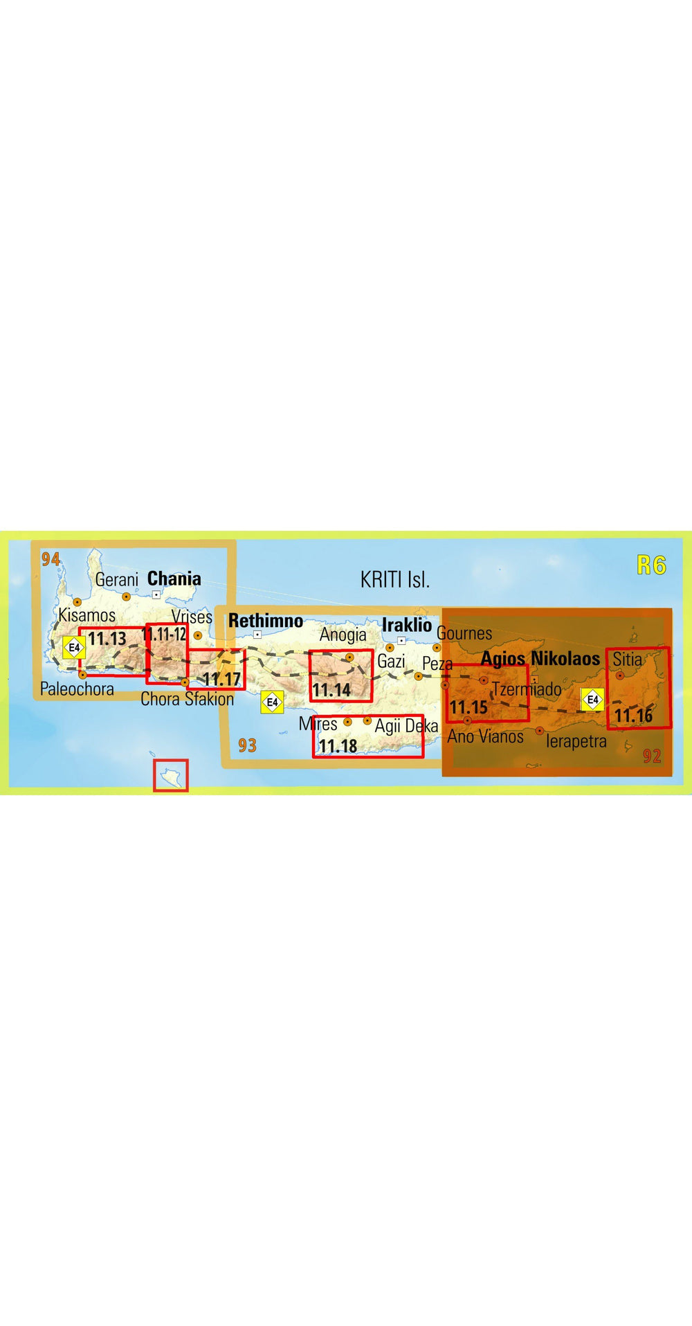 Carte topographique - Lasithi (Crète) | Anavasi carte pliée Anavasi 