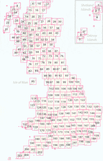 Carte topographique n° 014 - Tarbert, Loch Seaforth (Grande Bretagne) | Ordnance Survey - Landranger carte pliée Ordnance Survey 