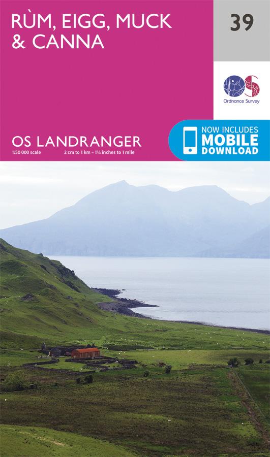 Carte topographique n° 039 - Rum, Eigg, Muck (Grande Bretagne) | Ordnance Survey - Landranger carte pliée Ordnance Survey 