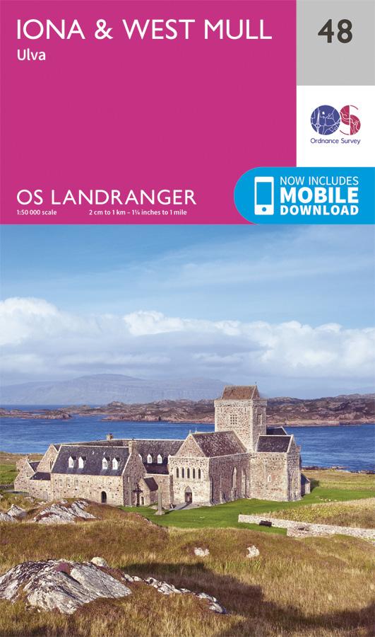 Carte topographique n° 048 - Iona, West Mull (Grande Bretagne) | Ordnance Survey - Landranger carte pliée Ordnance Survey 
