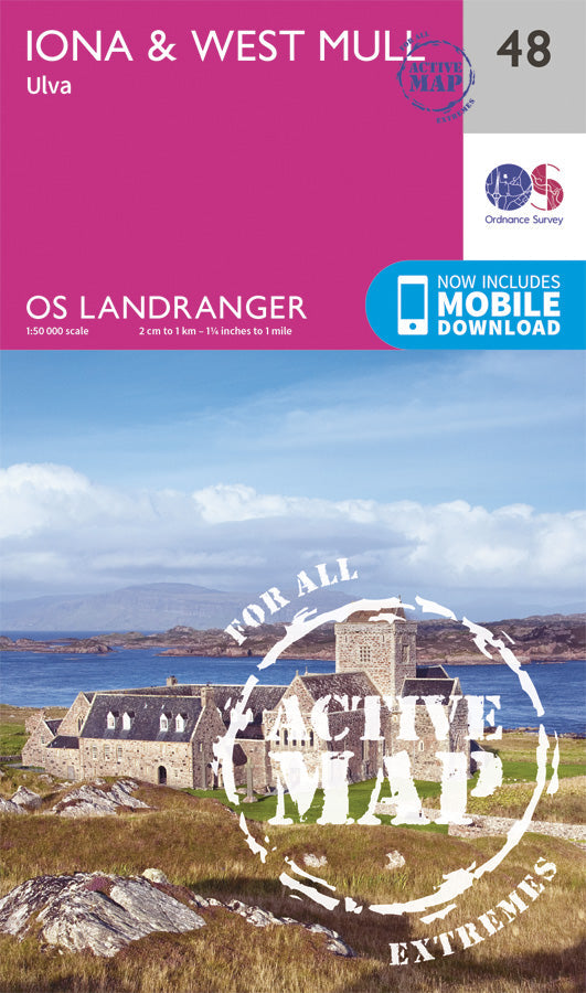 Carte topographique n° 048 - Iona, West Mull (Grande Bretagne) | Ordnance Survey - Landranger carte pliée Ordnance Survey Plastifiée 