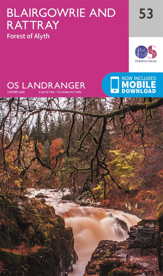 Carte topographique n° 053 - Blairgowrie, Forest of Alyth (Grande Bretagne) | Ordnance Survey - Landranger carte pliée Ordnance Survey 