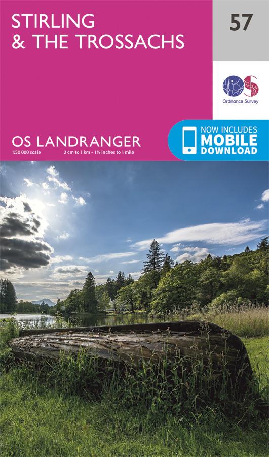 Carte topographique n° 057 - Stirling, The Trossachs (Grande Bretagne) | Ordnance Survey - Landranger carte pliée Ordnance Survey 