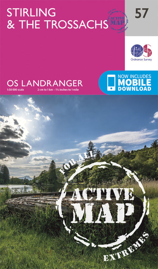 Carte topographique n° 057 - Stirling, The Trossachs (Grande Bretagne) | Ordnance Survey - Landranger carte pliée Ordnance Survey Plastifiée 