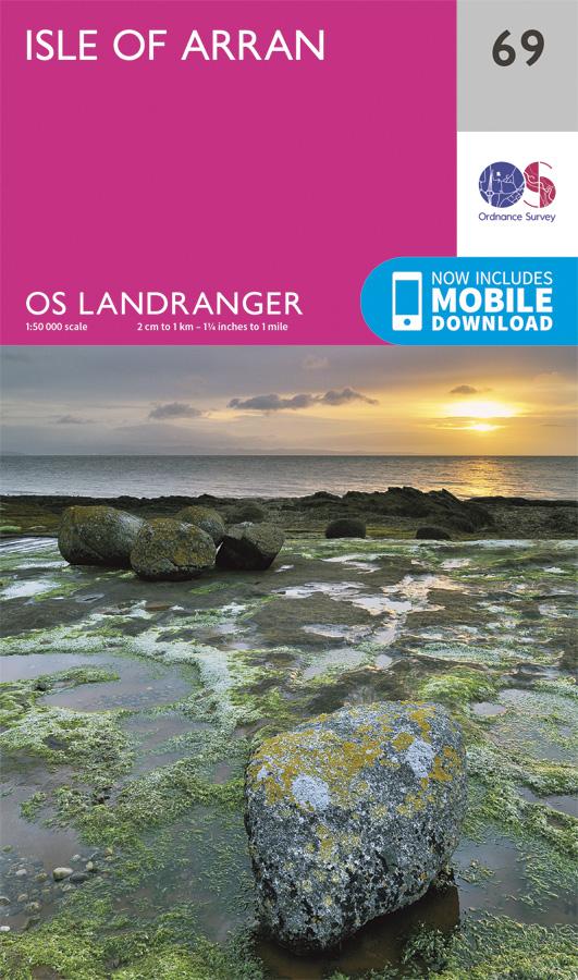 Carte topographique n° 069 - Isle of Arran (Grande Bretagne) | Ordnance Survey - Landranger carte pliée Ordnance Survey 