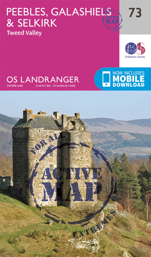 Carte topographique n° 073 - Peebles, Galashiels, Selkirk (Grande Bretagne) | Ordnance Survey - Landranger carte pliée Ordnance Survey Plastifiée 