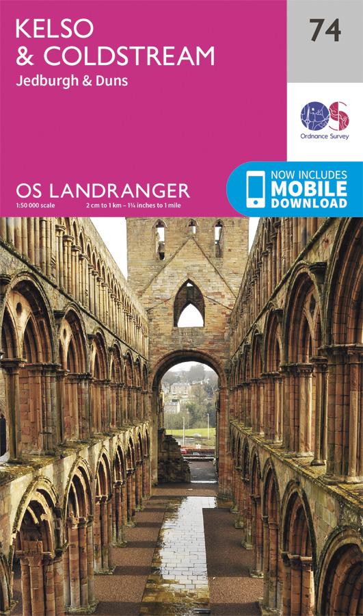 Carte topographique n° 074 - Kelso, Coldstream (Grande Bretagne) | Ordnance Survey - Landranger carte pliée Ordnance Survey 