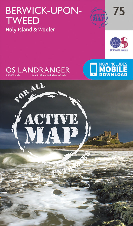 Carte topographique n° 075 - Berwick-upon-Tweed (Grande Bretagne) | Ordnance Survey - Landranger carte pliée Ordnance Survey Plastifiée 