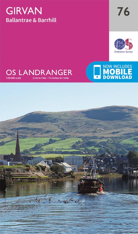 Carte topographique n° 076 - Girvan (Grande Bretagne) | Ordnance Survey - Landranger carte pliée Ordnance Survey 