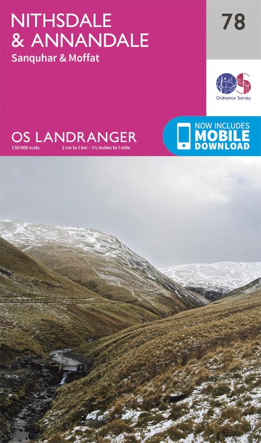 Carte topographique n° 078 - Nithsdale, Annandale (Grande Bretagne) | Ordnance Survey - Landranger carte pliée Ordnance Survey 