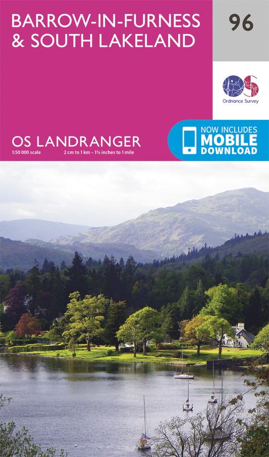 Carte topographique n° 096 - Barrow-in-Furness, South Lakeland (Grande Bretagne) | Ordnance Survey - Landranger carte pliée Ordnance Survey 