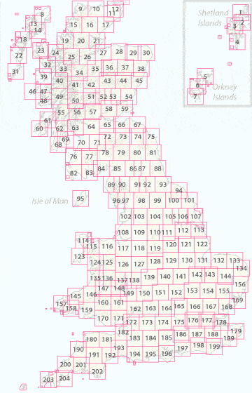 Carte topographique n° 108 - Liverpool (Grande Bretagne) | Ordnance Survey - Landranger carte pliée Ordnance Survey 