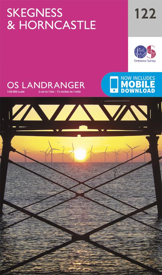 Carte topographique n° 122 - Skegness, Horncastle (Grande Bretagne) | Ordnance Survey - Landranger carte pliée Ordnance Survey 