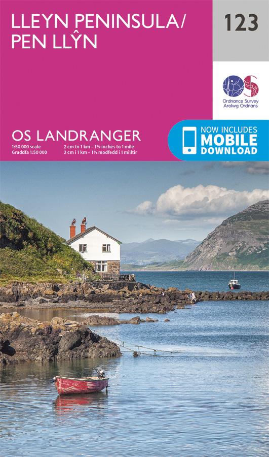 Carte topographique n° 123 - Lleyn Peninsula (Grande Bretagne) | Ordnance Survey - Landranger carte pliée Ordnance Survey 