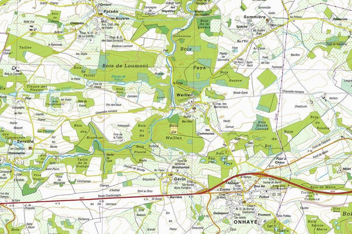 Carte topographique n° 20/7-8 - Roeselare (Belgique) | NGI topo 25 carte pliée IGN Belgique 