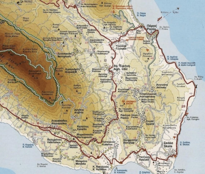 Carte topographique n° 303 - Céphalonie & Ithaque | Orama carte pliée Orama 