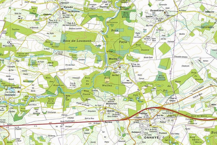 Carte topographique n° 33/1-2 - Zoutleeuw (Belgique) | NGI topo 25 carte pliée IGN Belgique 