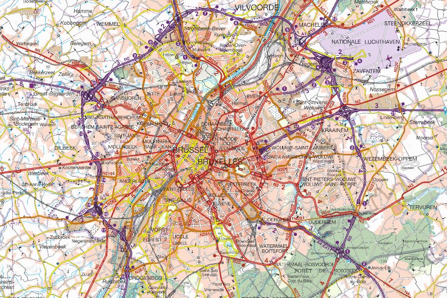 Carte topographique n° 4 - Limbourg province (Belgique) | NGI - 1/100 000 carte pliée IGN Belgique 