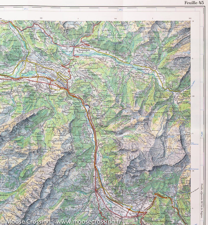 Carte de la région de Haute Savoie (France) - La Compagnie des Cartes