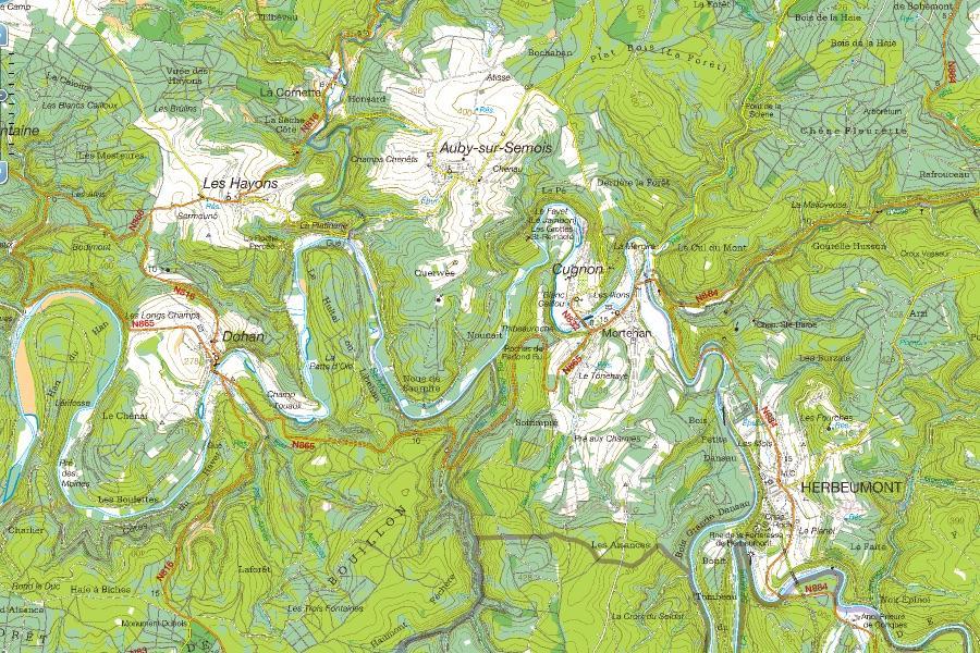 Carte topographique n° 45 - Mons (Belgique) | NGI - 1/50 000 carte pliée IGN Belgique 