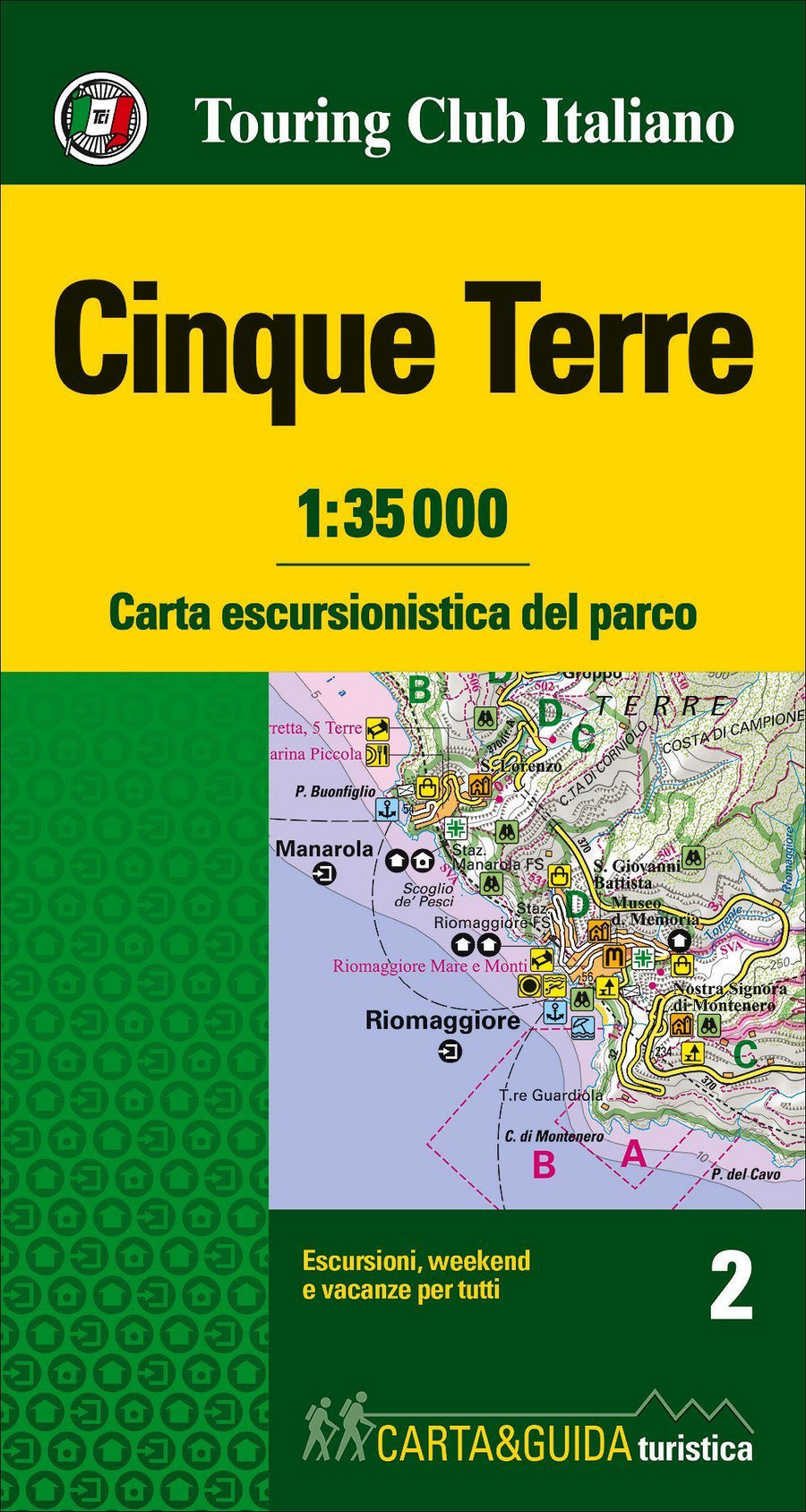  Cinque Terre (Ligurie, Italie) 1:50.000 Carte de