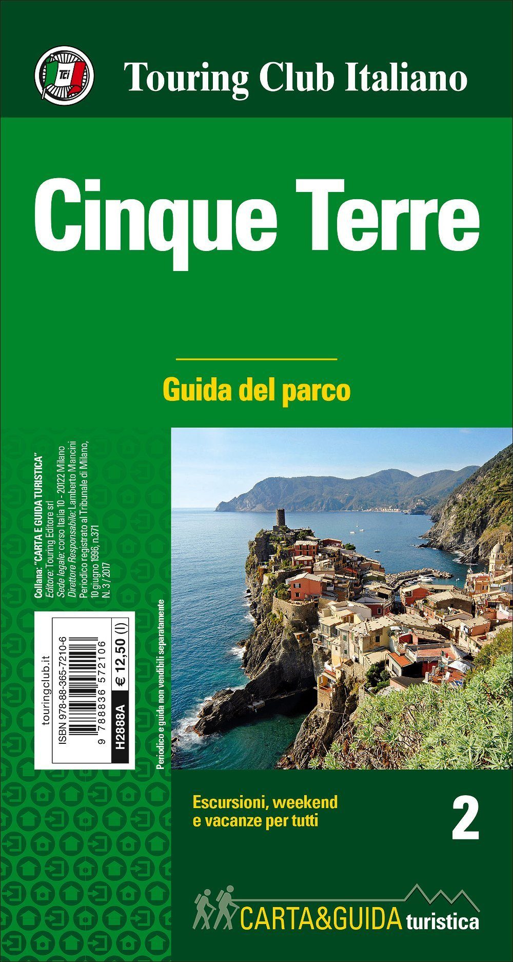  Cinque Terre (Ligurie, Italie) 1:50.000 Carte de