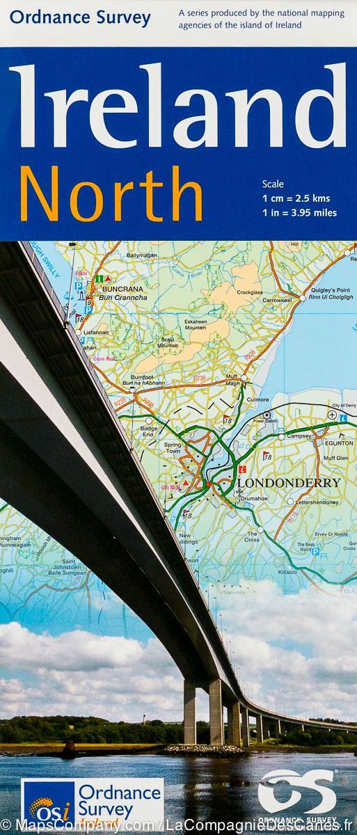 Carte touristique - Irlande Nord | Ordnance Survey carte pliée Ordnance Survey 
