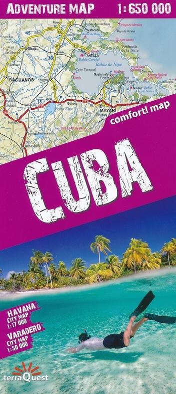Carte touristique plastifiée - Cuba | TerraQuest carte pliée Terra Quest 2018 