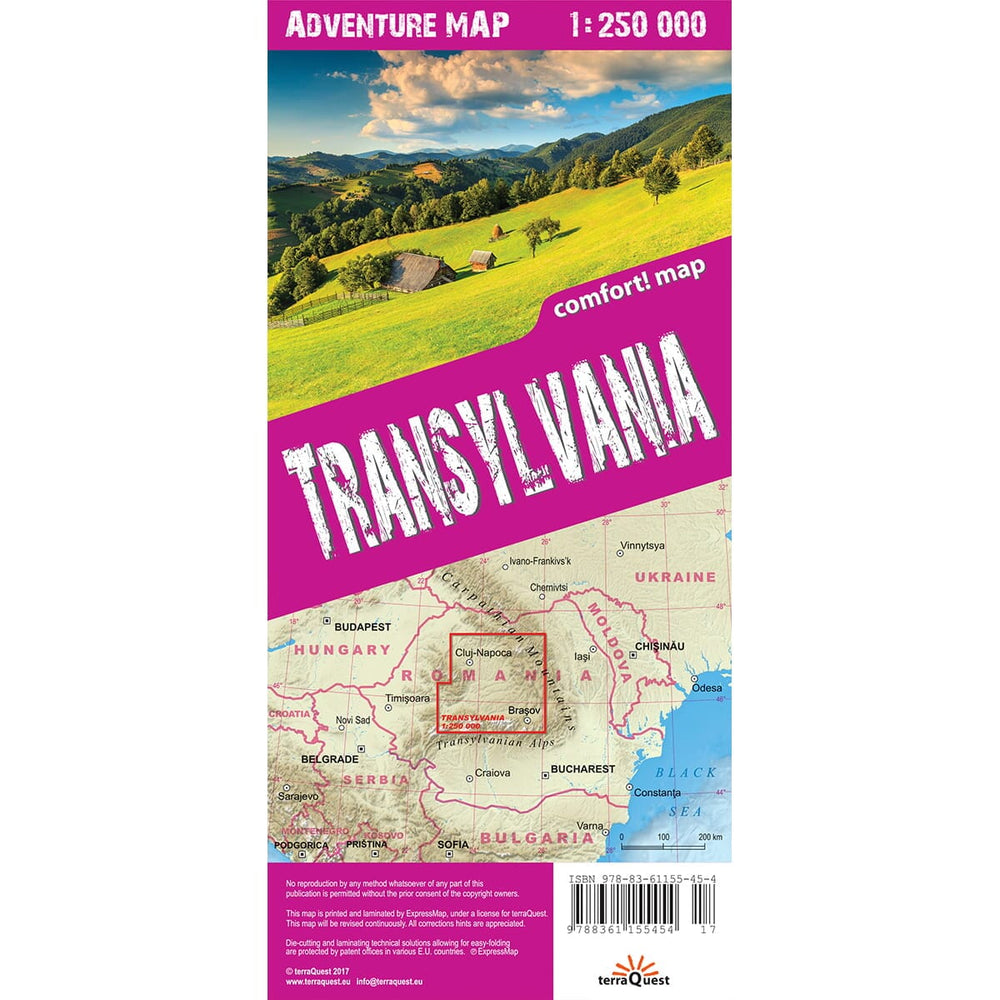 Carte touristique plastifiée - Transylvanie | TerraQuest carte pliée Terra Quest 