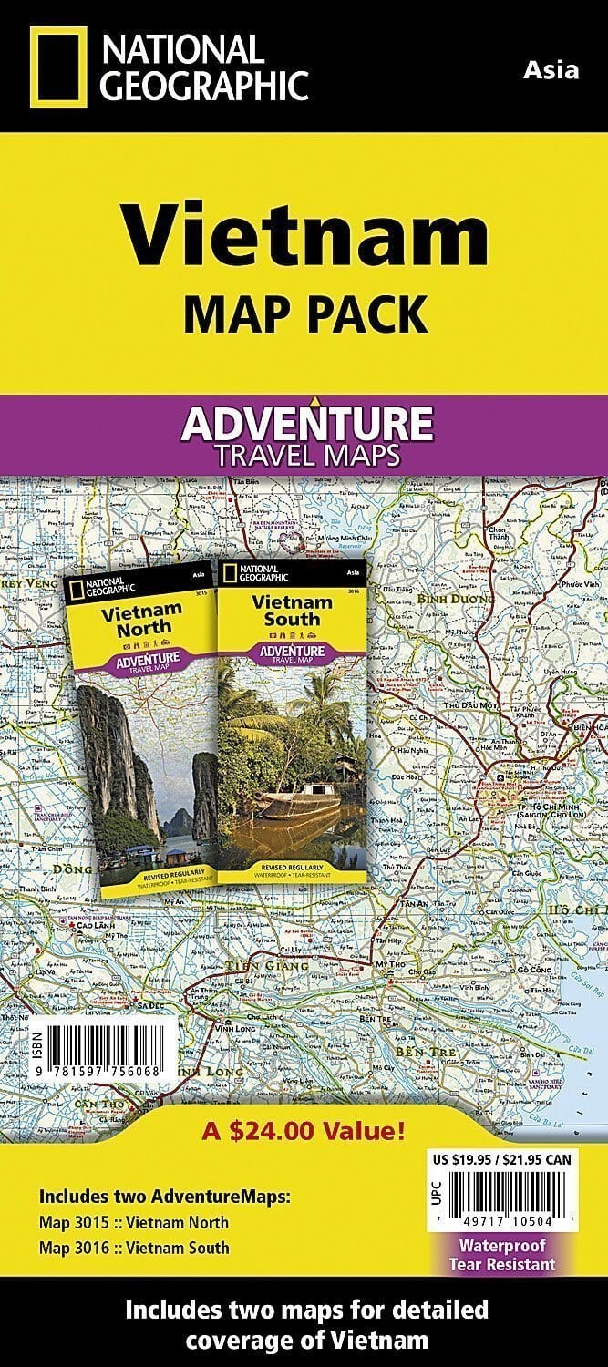 Map of Vietnam Map (Pack Bundle) - # 3015, 3016 | National Geographic