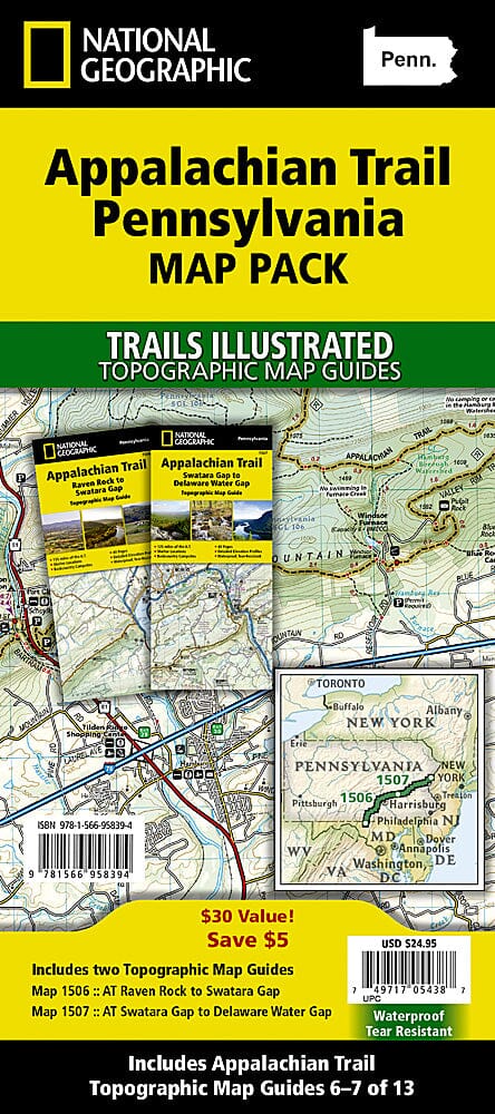 Appalachian Trail: Pennsylvania [Map Pack Bundle] | National Geographic carte pliée 